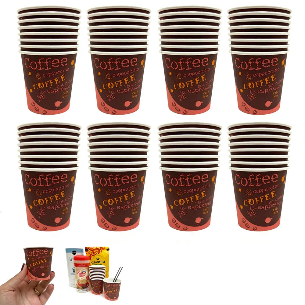 100 count 4 oz. Paper Cups Small Disposable Hot Coffee Espresso Mouthwash Cup