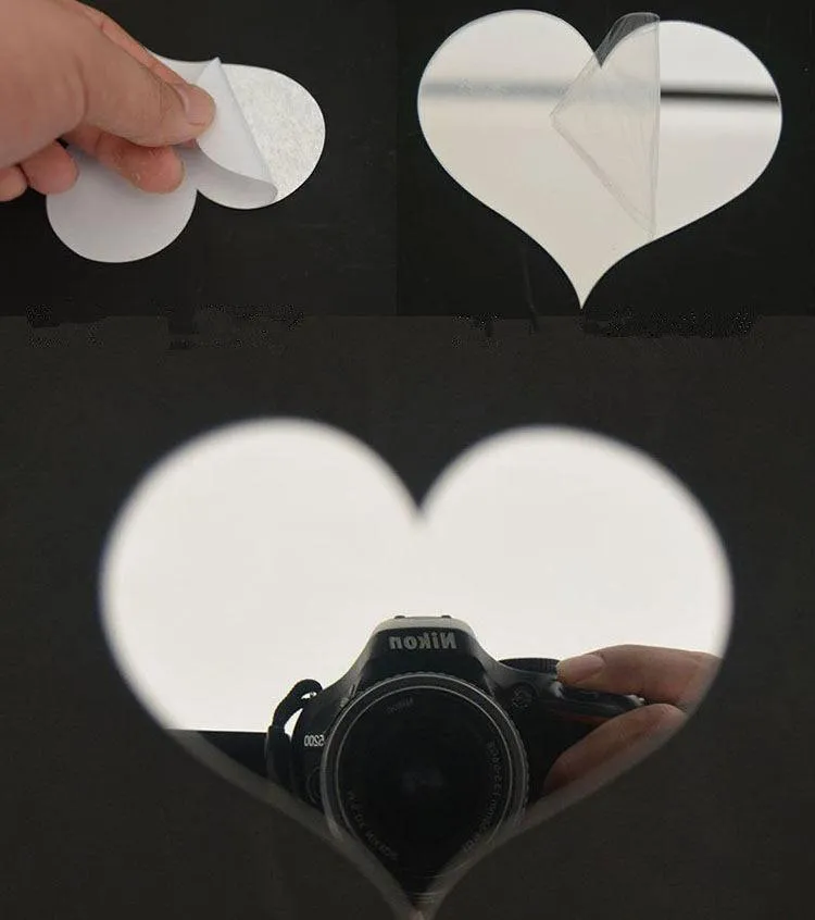12pcs 3D Mirror Love Hearts Wall Sticker Durable DIY Simple Wall Stickers Decal for Living Room Art Home Decor