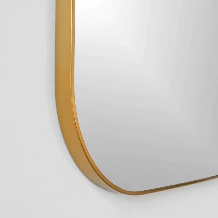 24" x 36"  Curved Corner Gold Mirror
