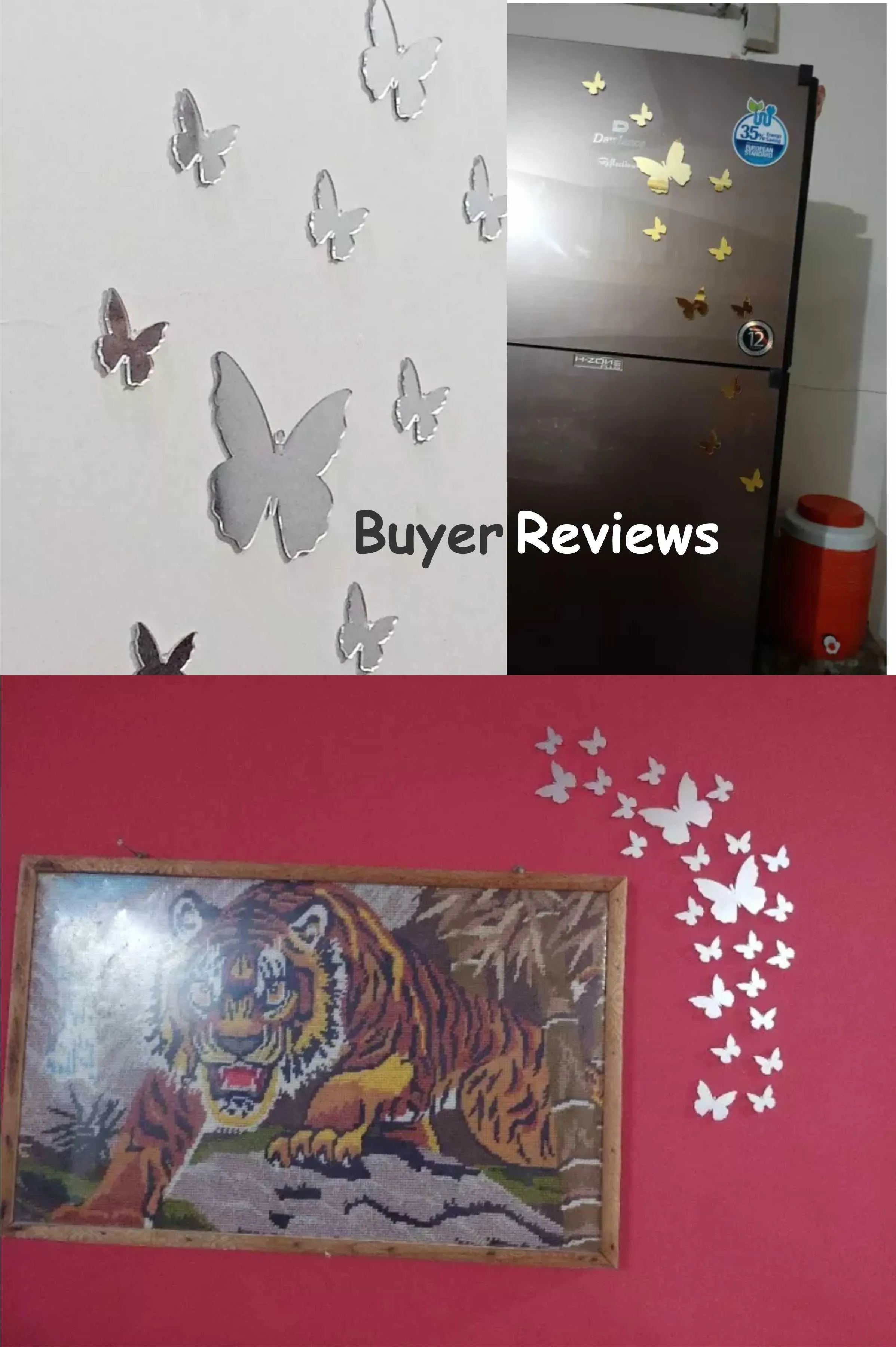 25Pcs Butterflies 3D DIY Mirror Self Adhesive Wall Sticker Durable DIY Simple Decal for Living Room Art Home Decor