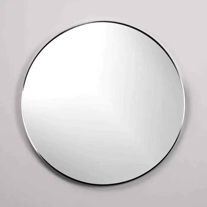 28" Round Silver Mirror