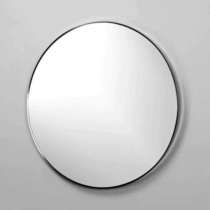 28" Round Silver Mirror