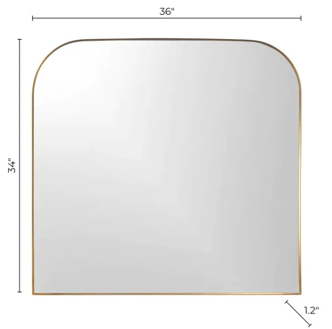 36" x 34"  Gold Mirror