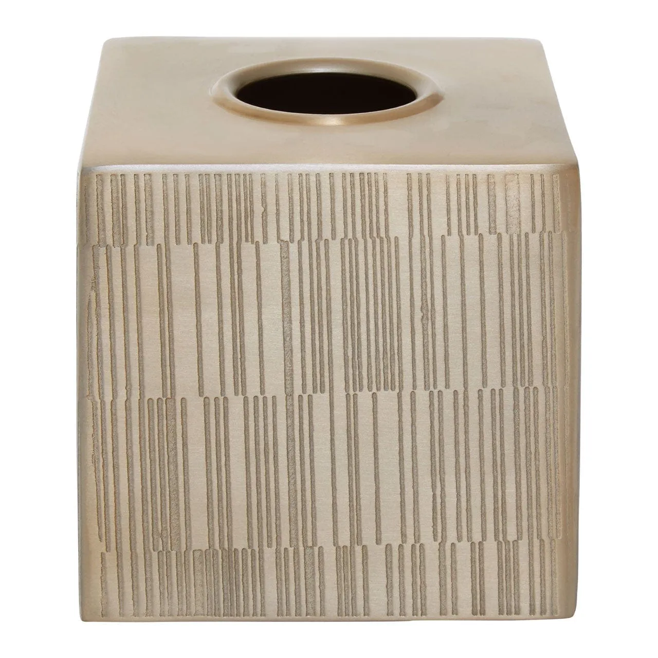 Allure Champagne Finish Tissue Box
