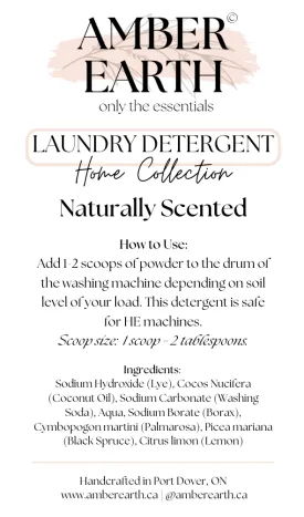 Amber Earth Essentials, Powdered Laundry Detergent Naturally Scented (Refillery)