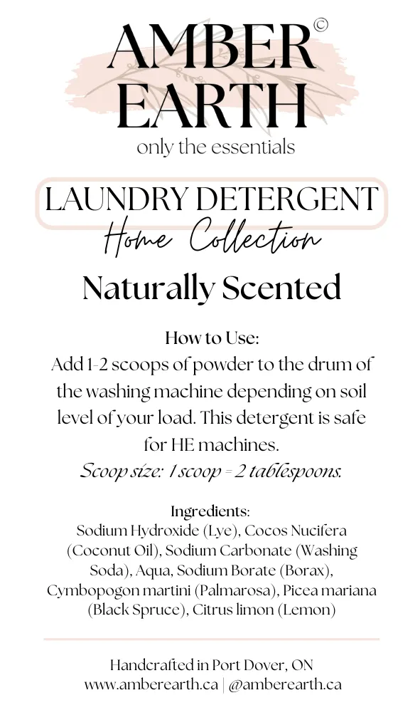 Amber Earth Essentials, Powdered Laundry Detergent Naturally Scented (Refillery)