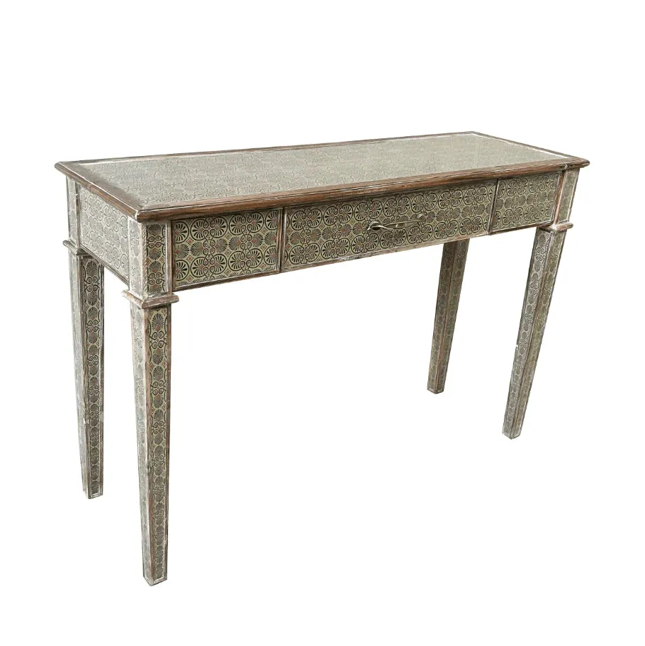 Amira Console Table - Antique Wood Finish