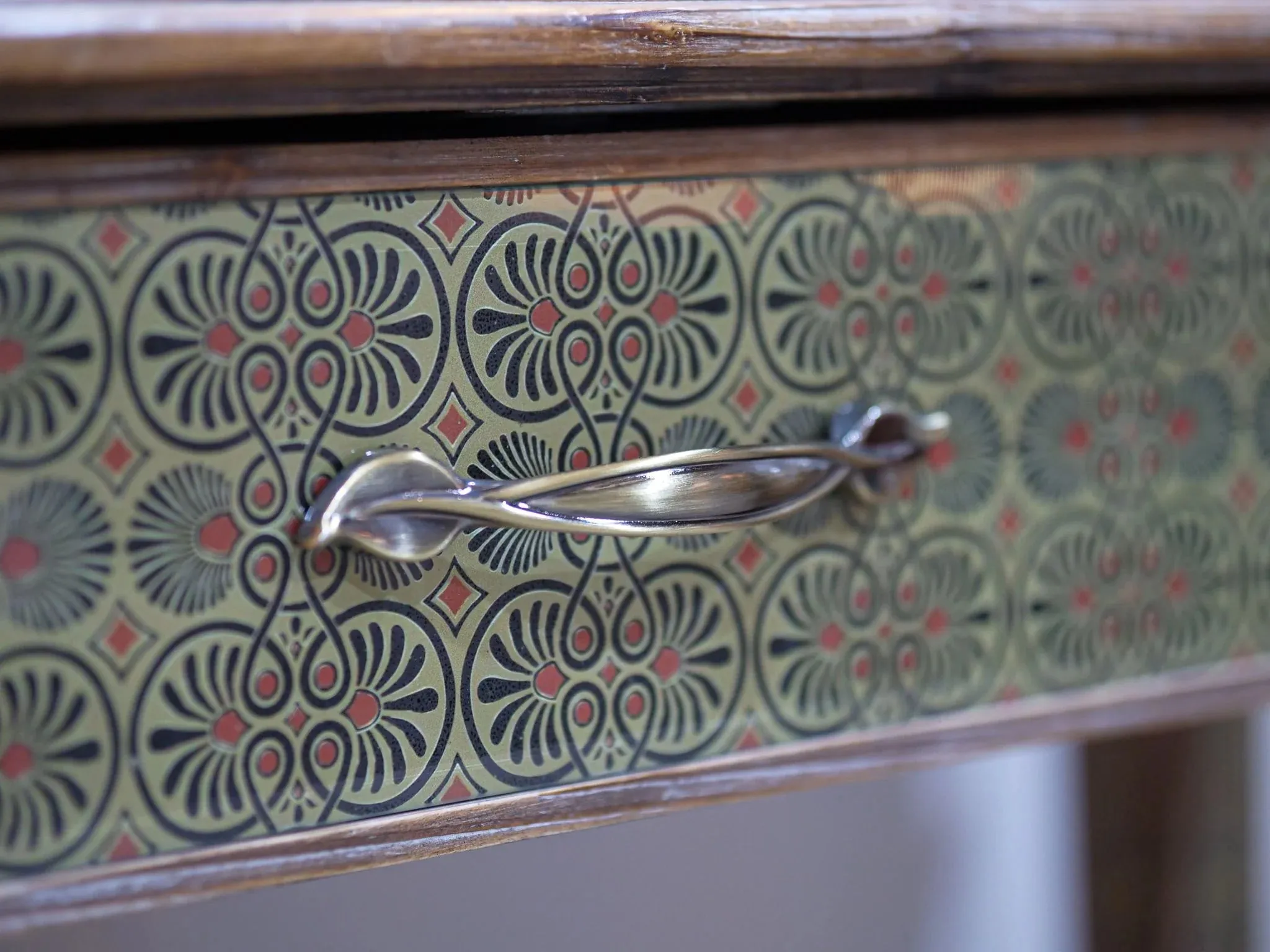 Amira Console Table - Antique Wood Finish