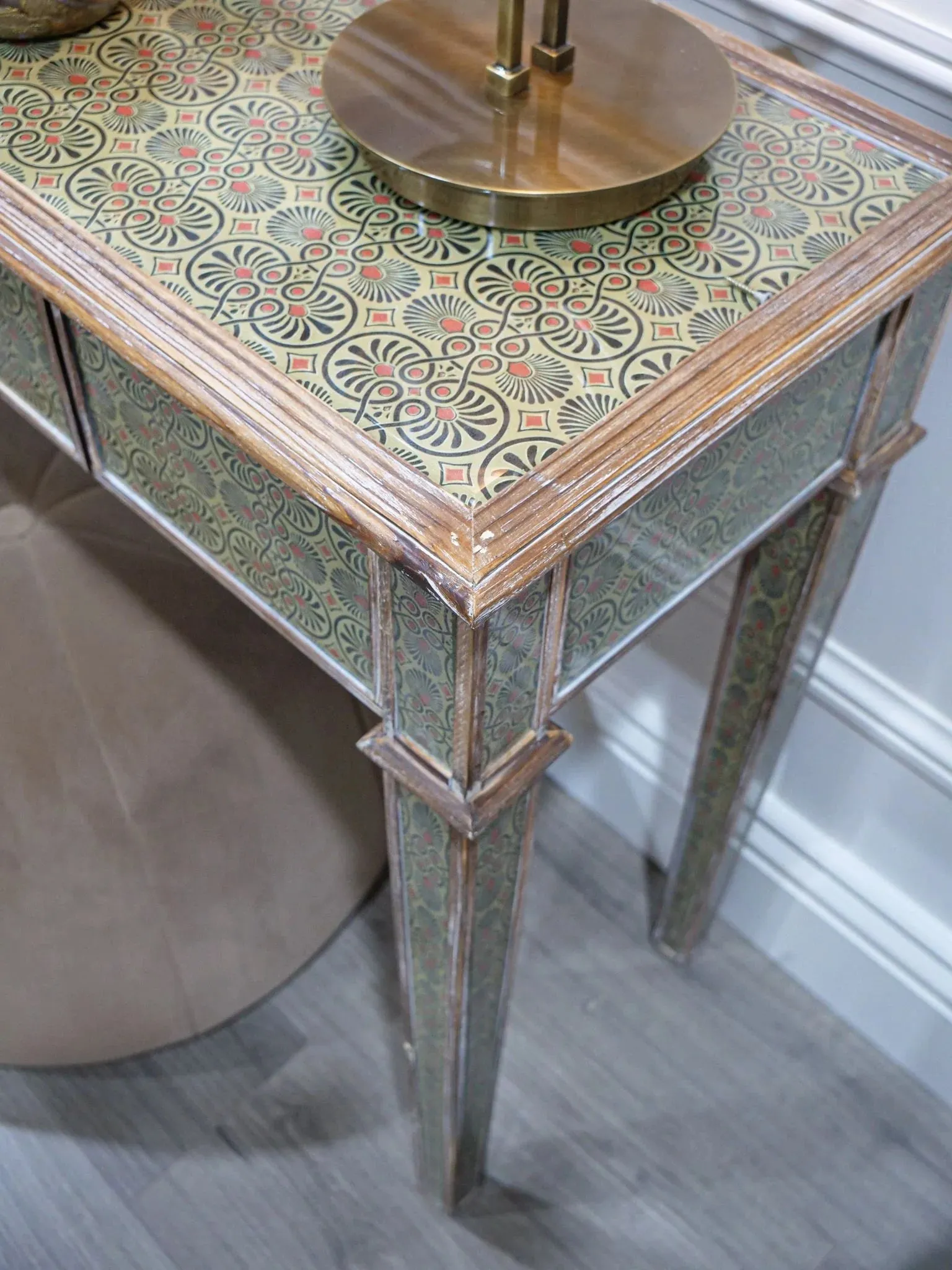 Amira Console Table - Antique Wood Finish