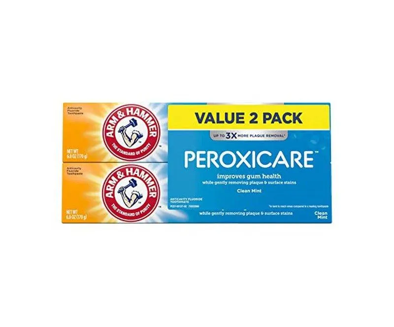 Arm & Hammer PeroxiCare Tartar Control Fluoride Toothpaste with Baking Soda & Peroxide - Keep Your Smile Bright and Healthy - Experience Unbeatable Protection Against Tartar Build-Up