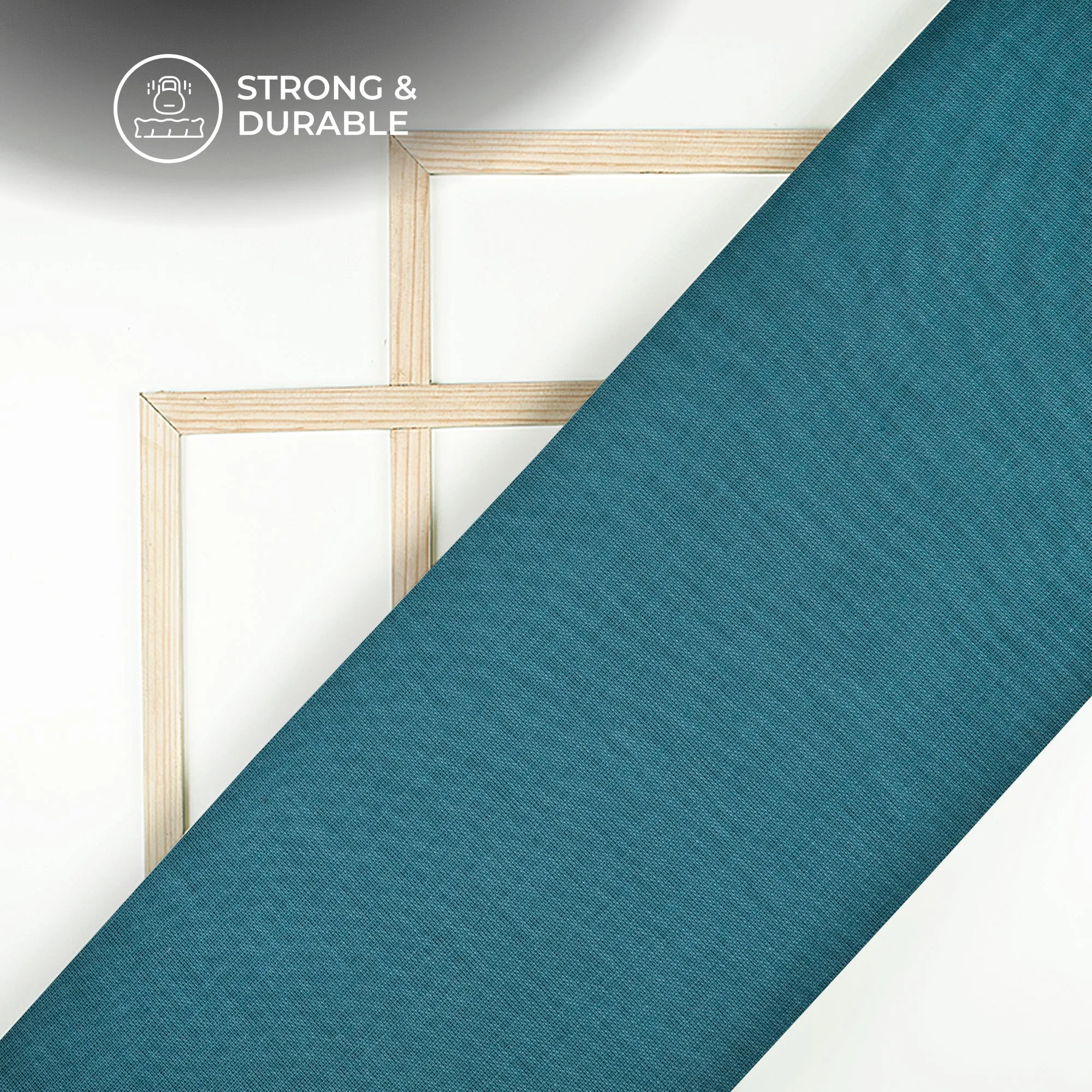 Astronaut Blue Plain Cotton Linen Shirting Fabric