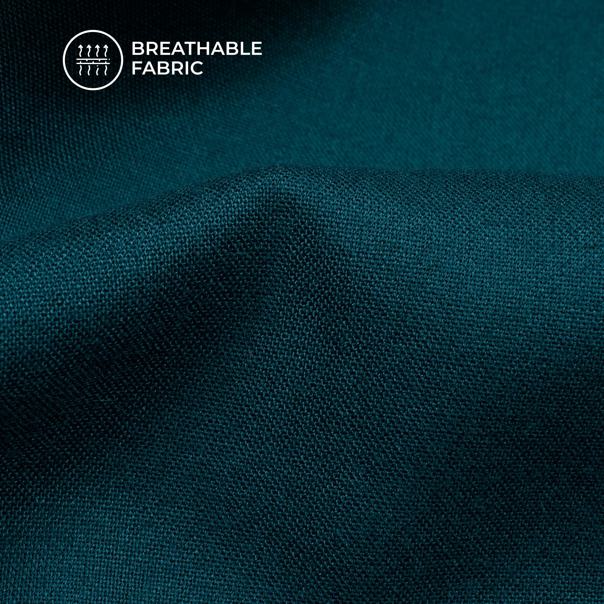 Astronaut Blue Plain Viscose Rayon Fabric