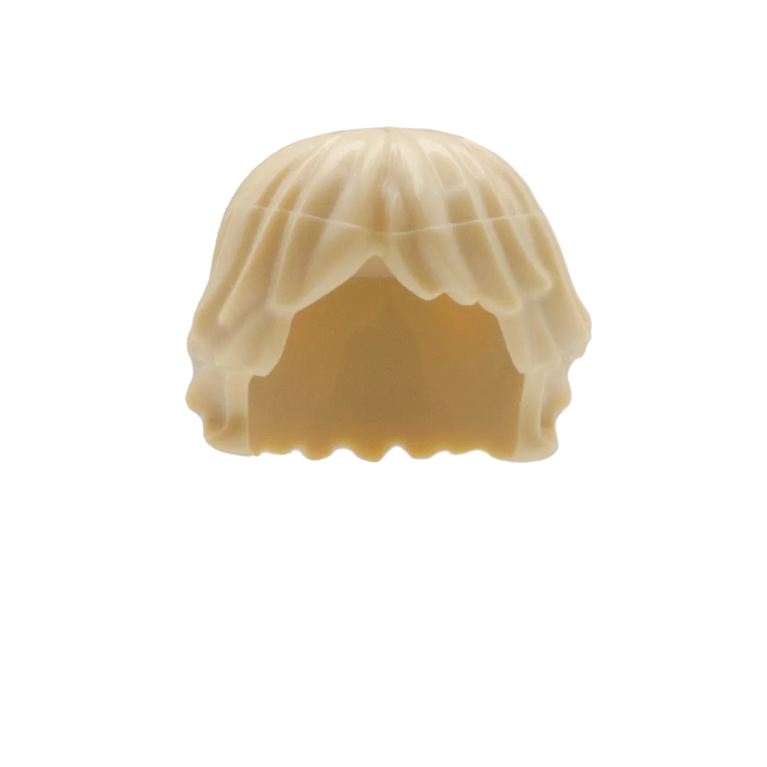 Blonde Short Shaggy with Parted Fringe - LEGO Minifigure Hair