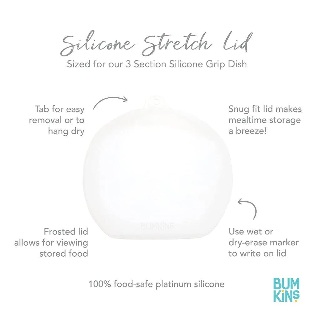 Bumkins Silicone Stretch Lid (3 Section): Clear