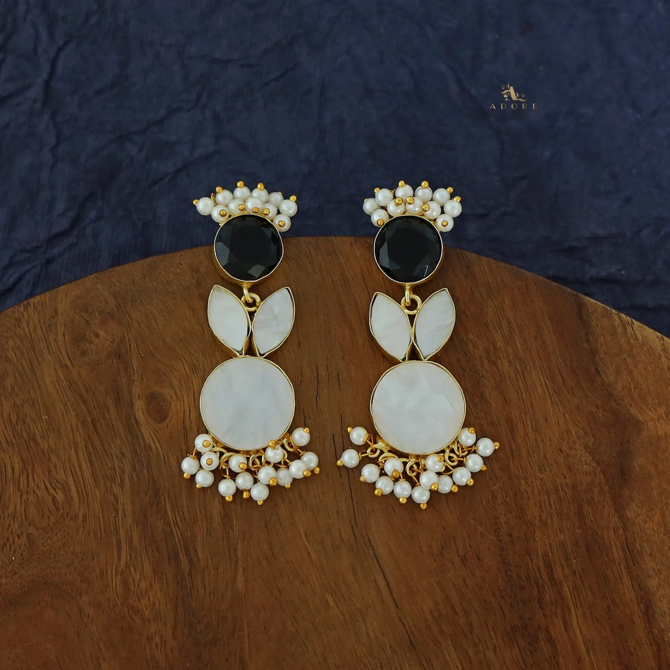 Bunny MOP Pearl Cluster Earring