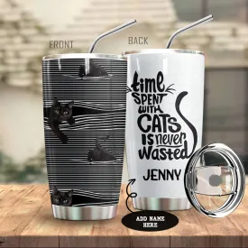 Cat Hiding Personalized Tumbler