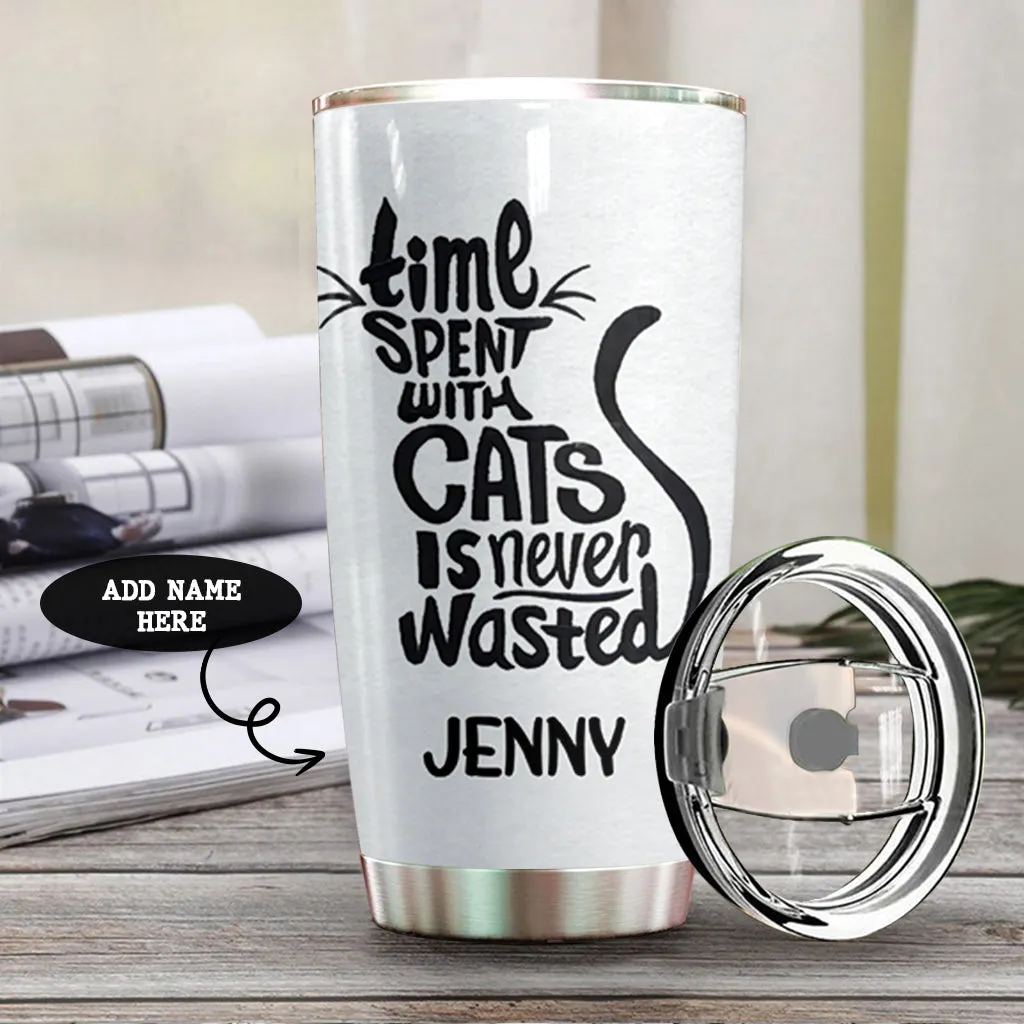 Cat Hiding Personalized Tumbler