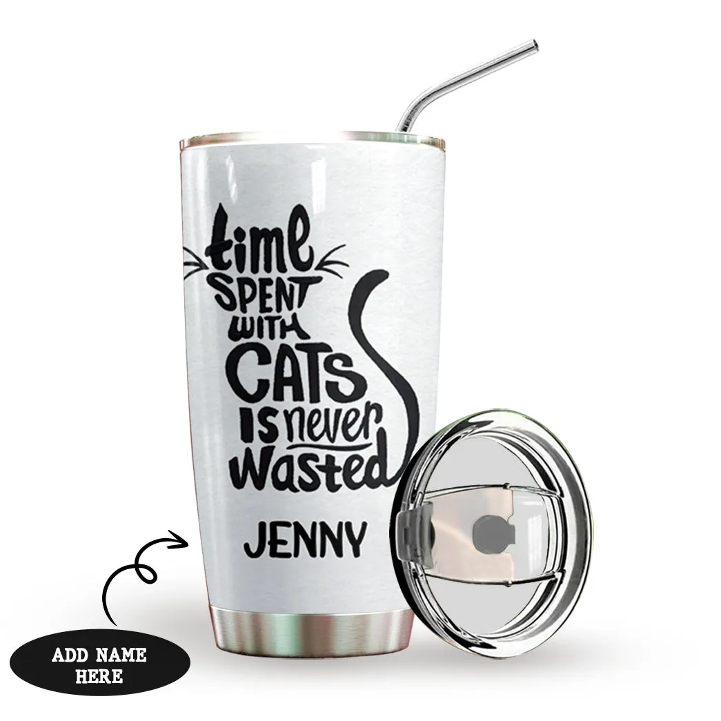Cat Hiding Personalized Tumbler