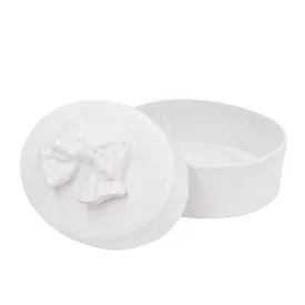 Catch-all Ceramic Whitewash Bow Dish