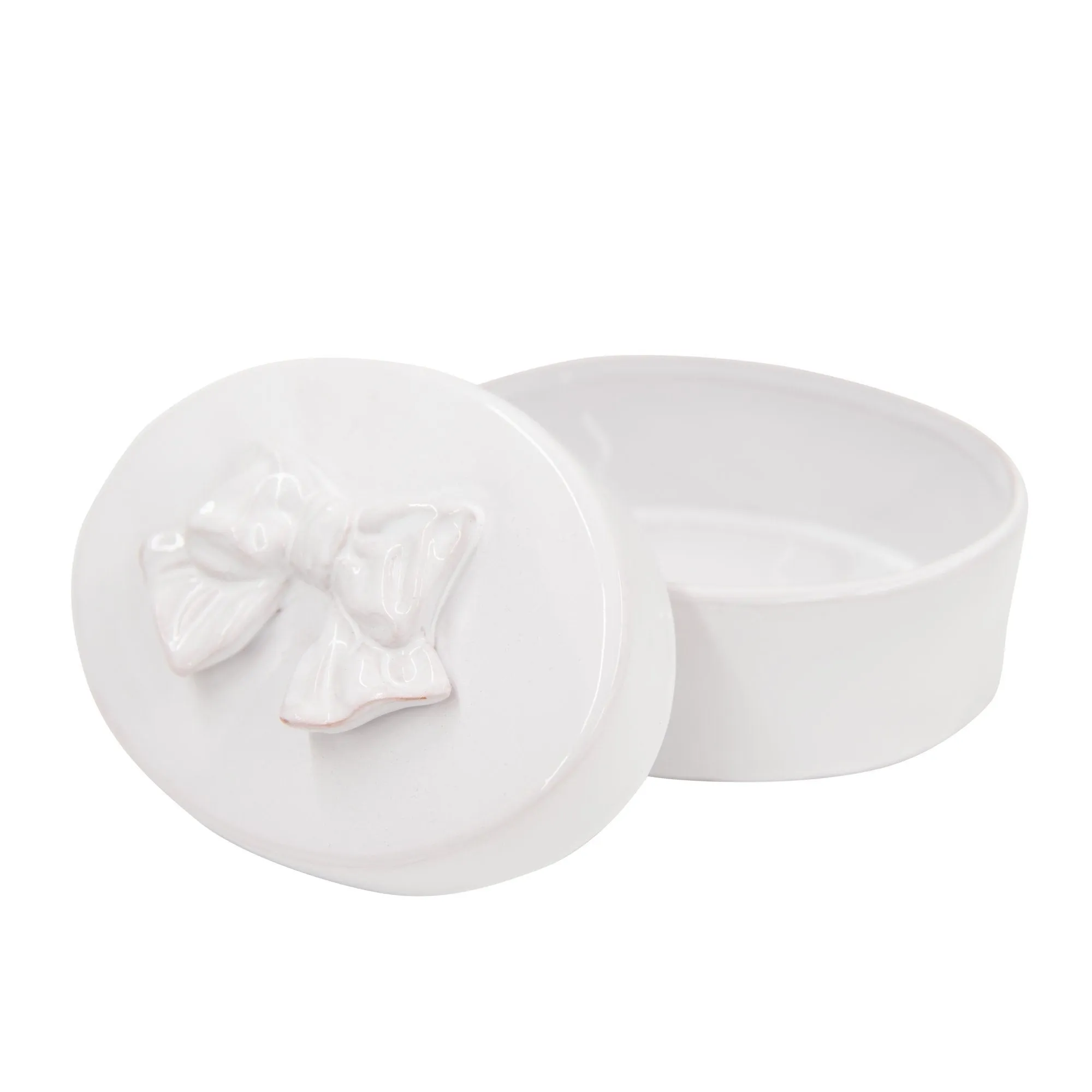 Catch-all Ceramic Whitewash Bow Dish