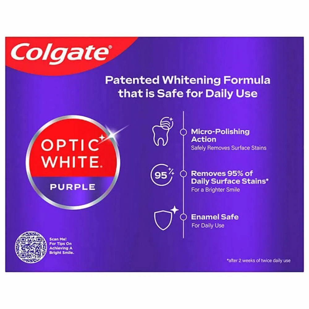 Colgate - Optic White Purple Whitening Toothpaste - 4.2 Oz - 4 Pack