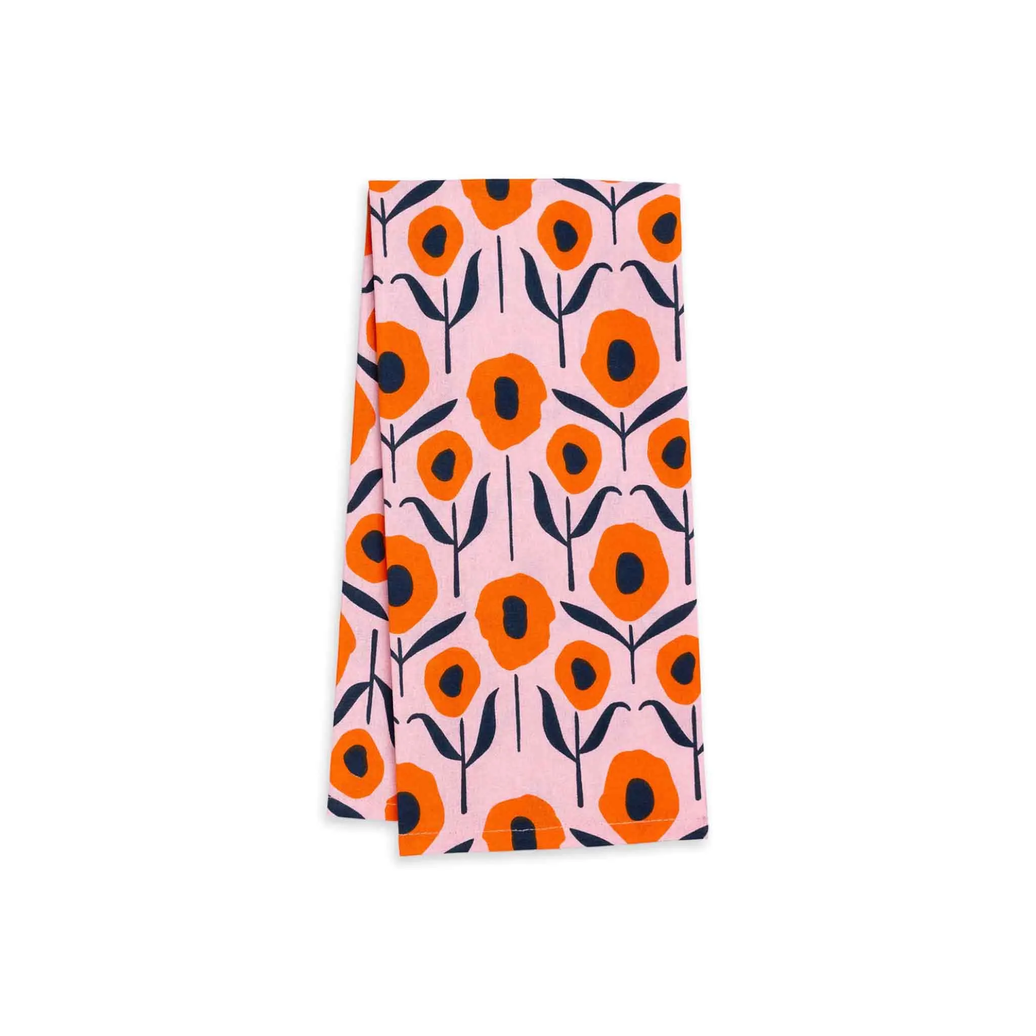 Country Poppies Tea Towel