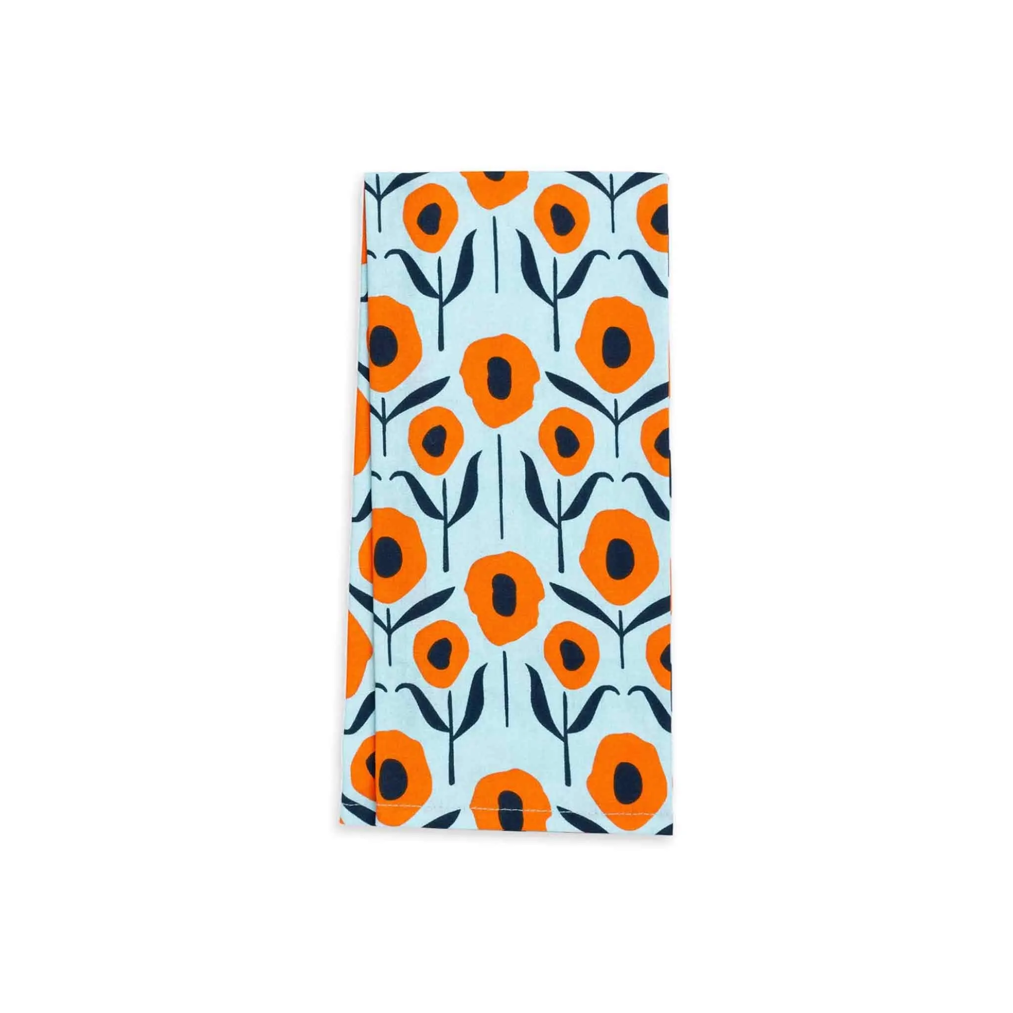 Country Poppies Tea Towel