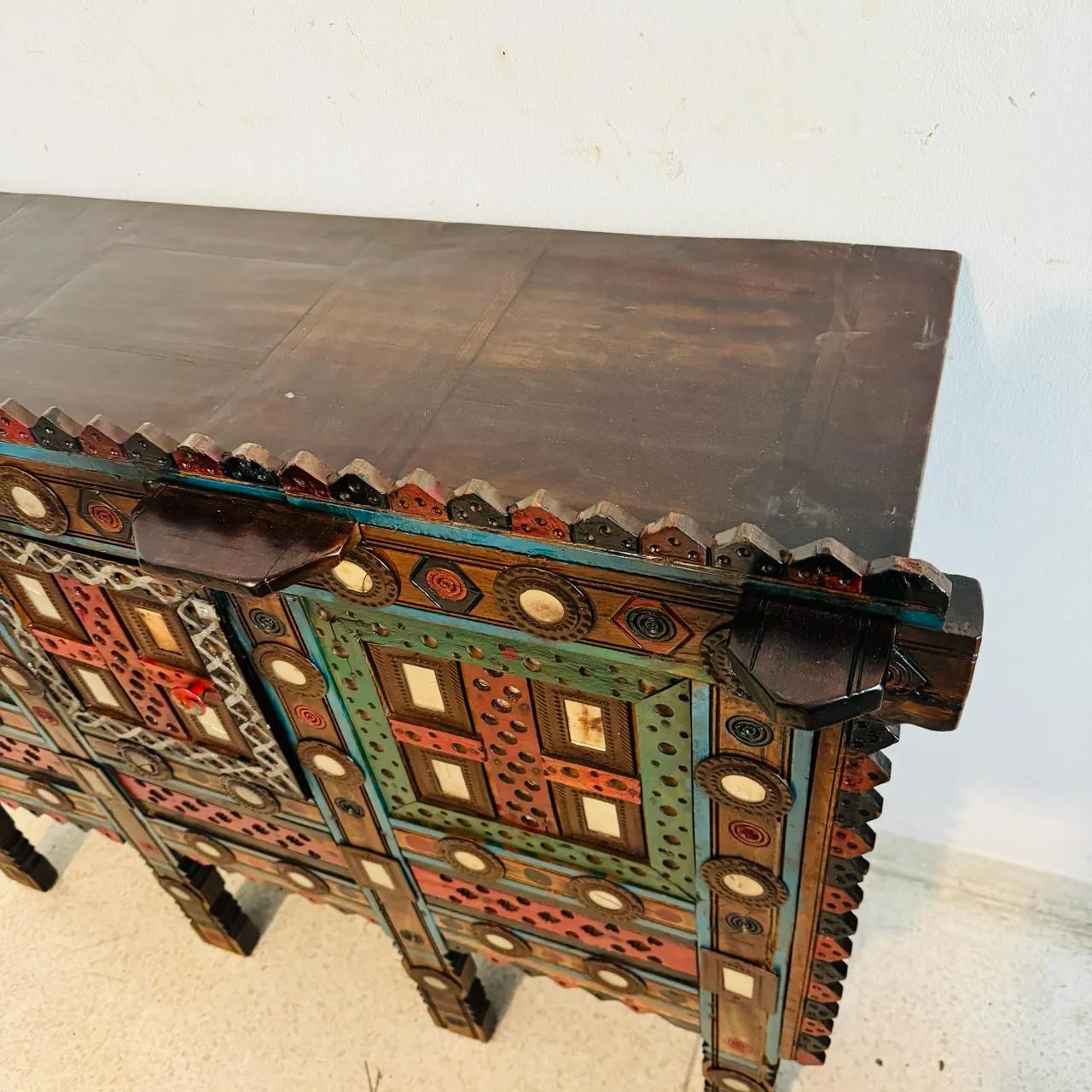 Damachiya :  Mirrorwork  cabinet/ Dowry Chest