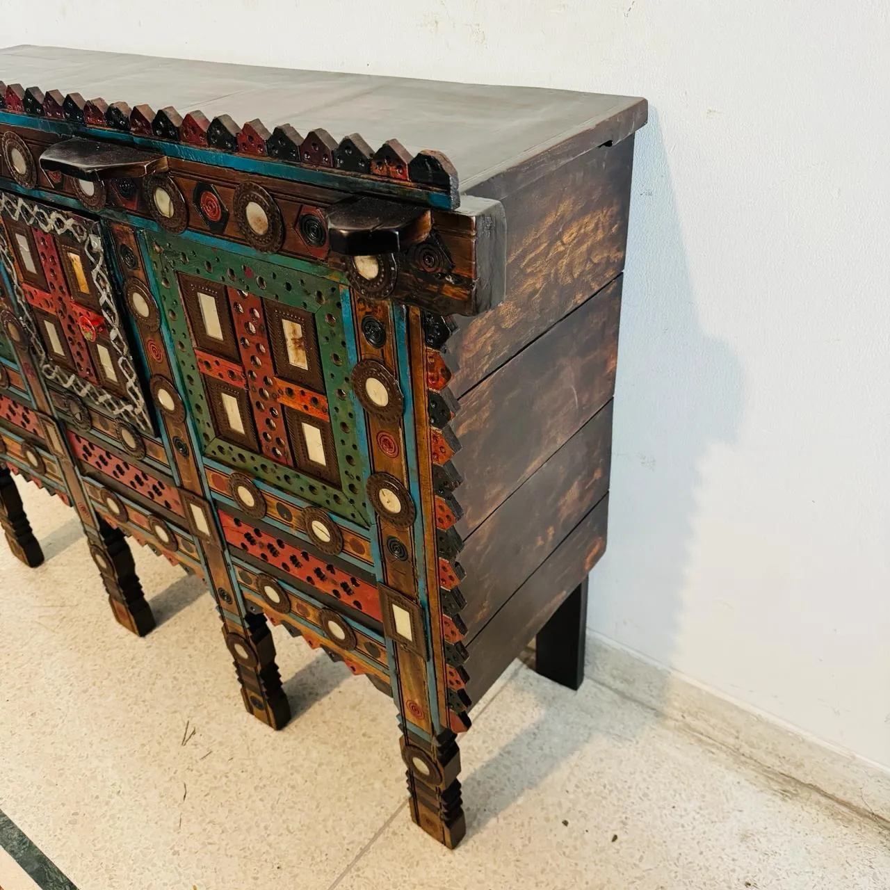 Damachiya :  Mirrorwork  cabinet/ Dowry Chest