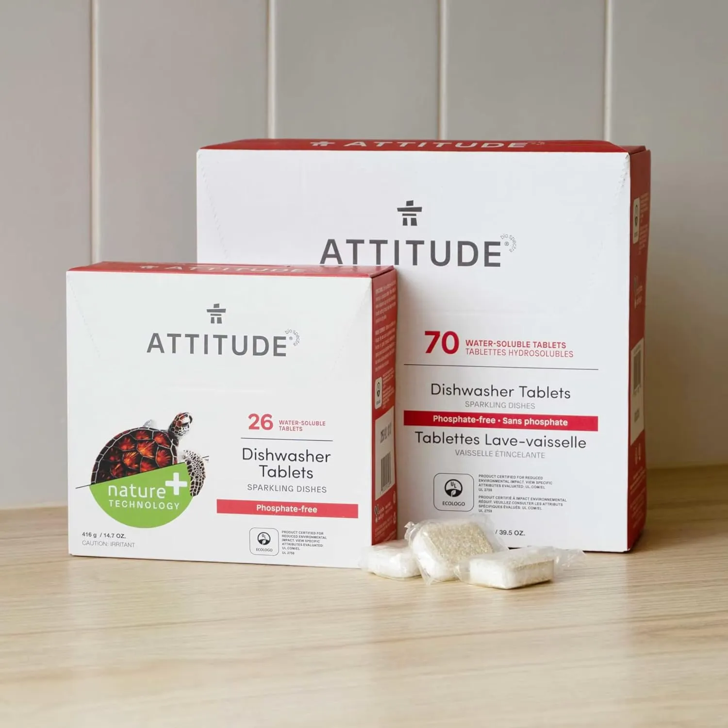 Dishwasher Tablets, Water-Soluble, Anti-Limescale, Plant- and Mineral-Based Formula, Phosphate-free, Vegan and Cruelty-free, Unscented