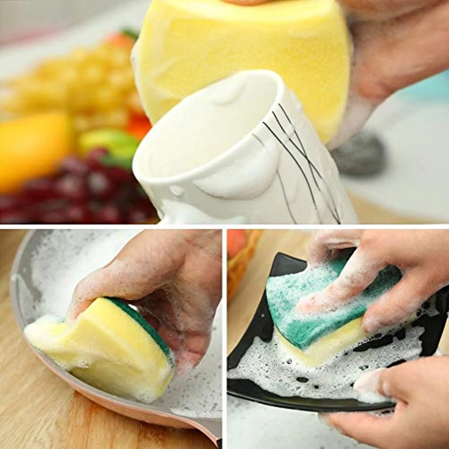 Electomania Kitchen Cleaning Scrubber Pad Sponge Scrub Sponges (Set of 5)
