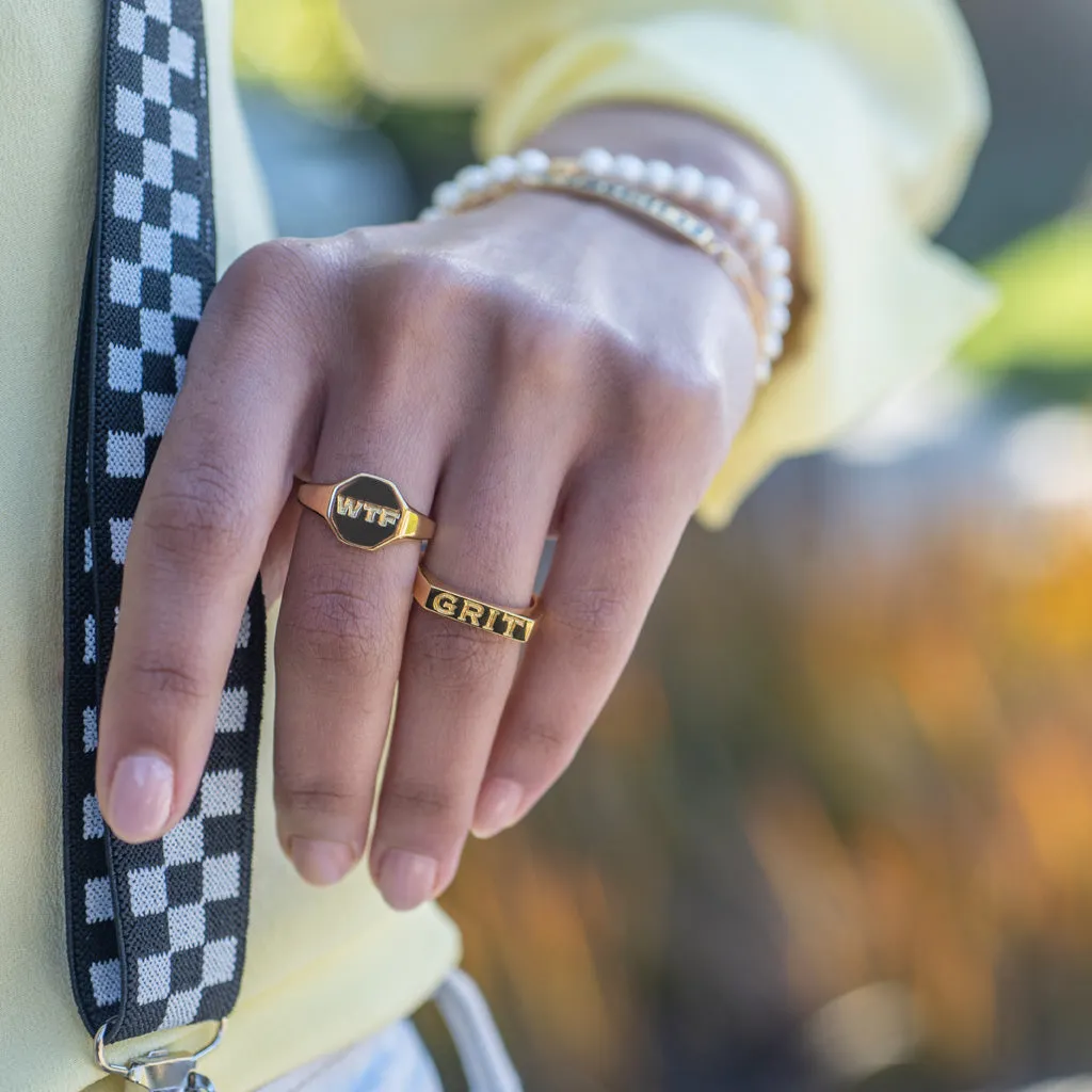 Grit Engraved Ring