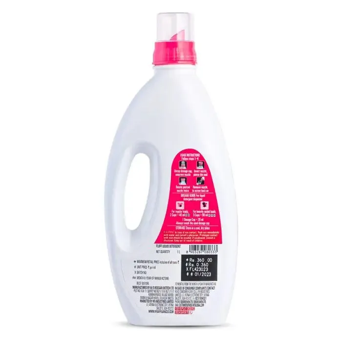 IFB Fluff Front Load Fabric Care Liquid Detergent - 1 L
