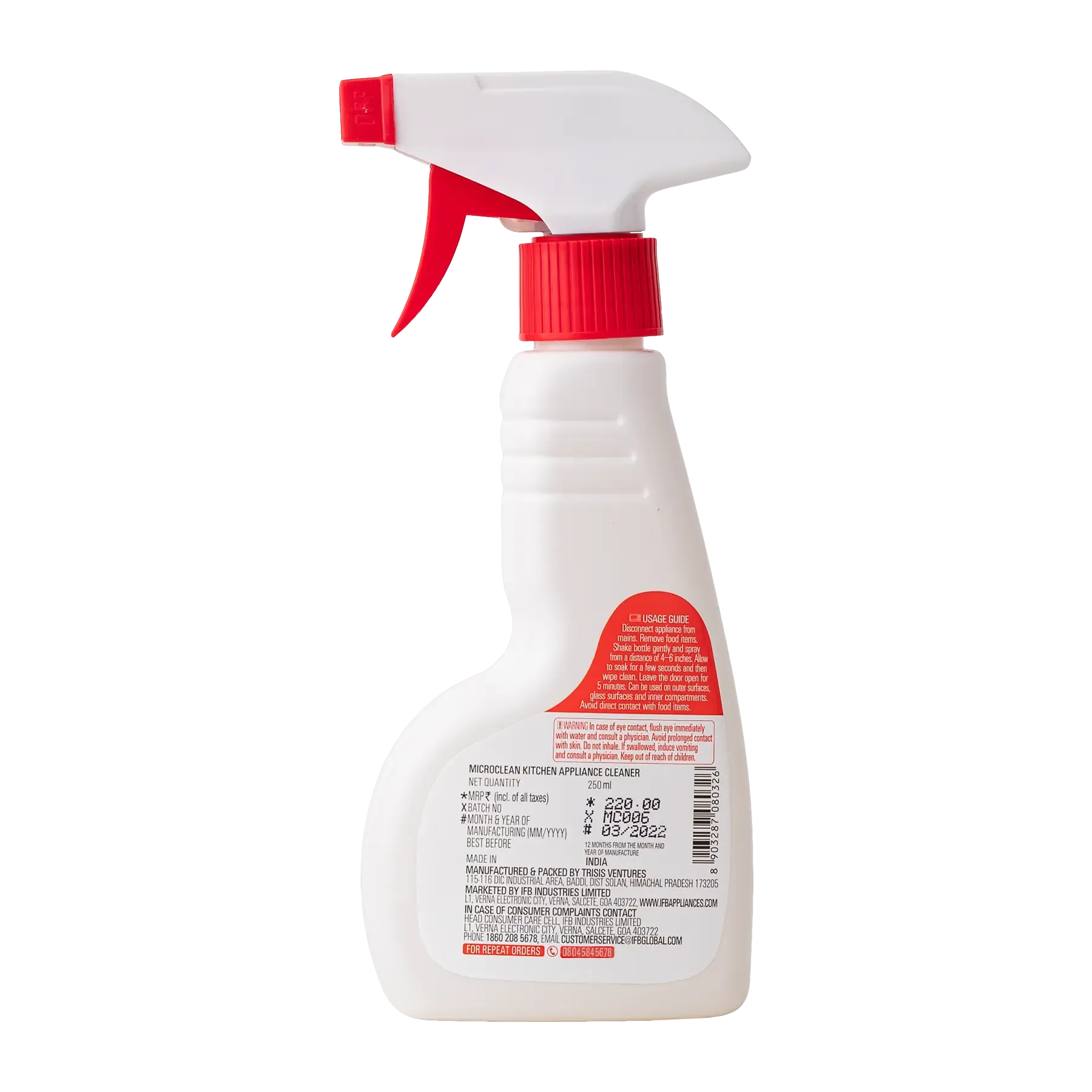 IFB Microclean Kitchen Care Kitchen Appliance Cleaner - 250 ml