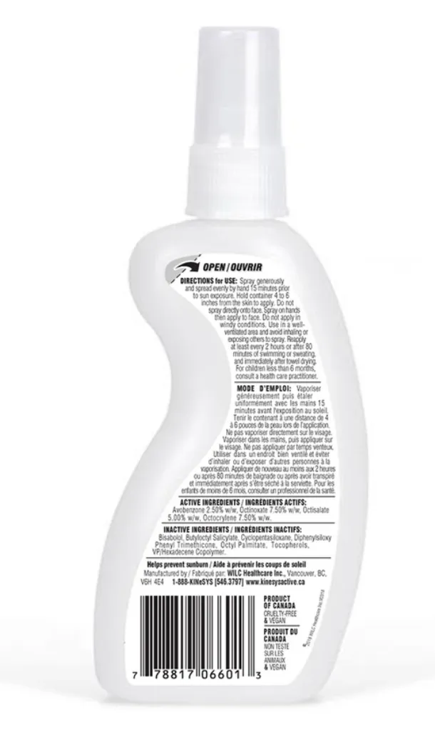 Kinesys SPF30 Sunscreen - 120mL, Fragrance Free