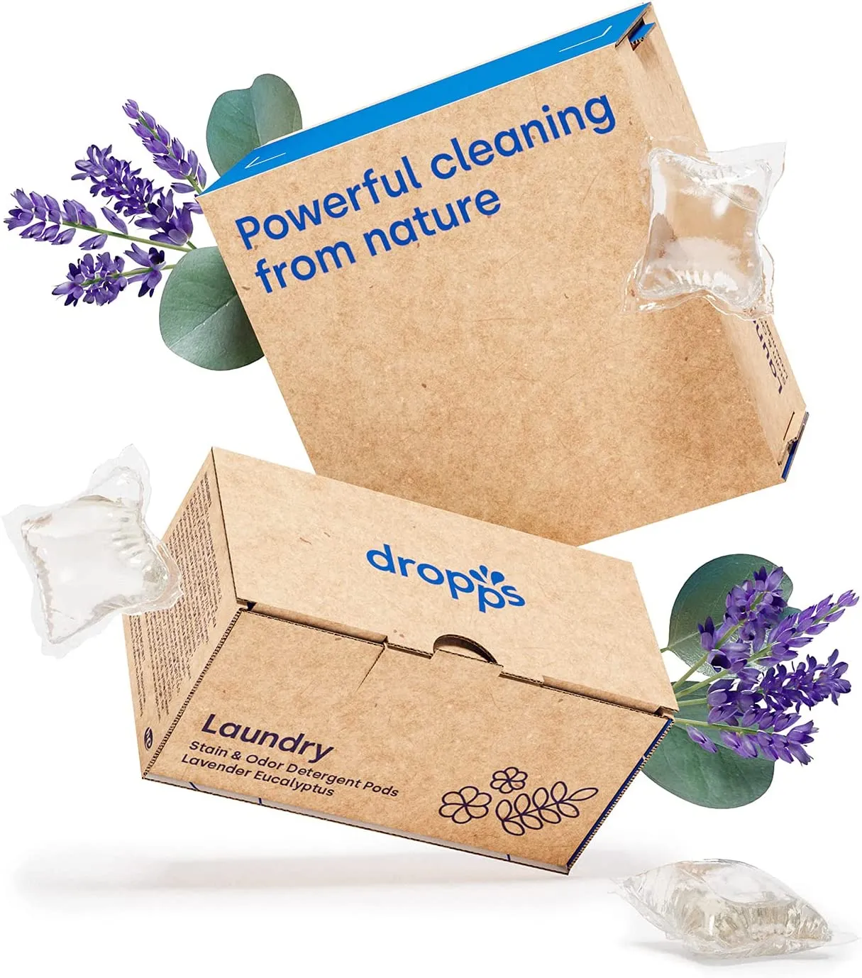 Laundry Detergent Pods, Natural Plant-Based Ingredients, Low Waste Packaging
