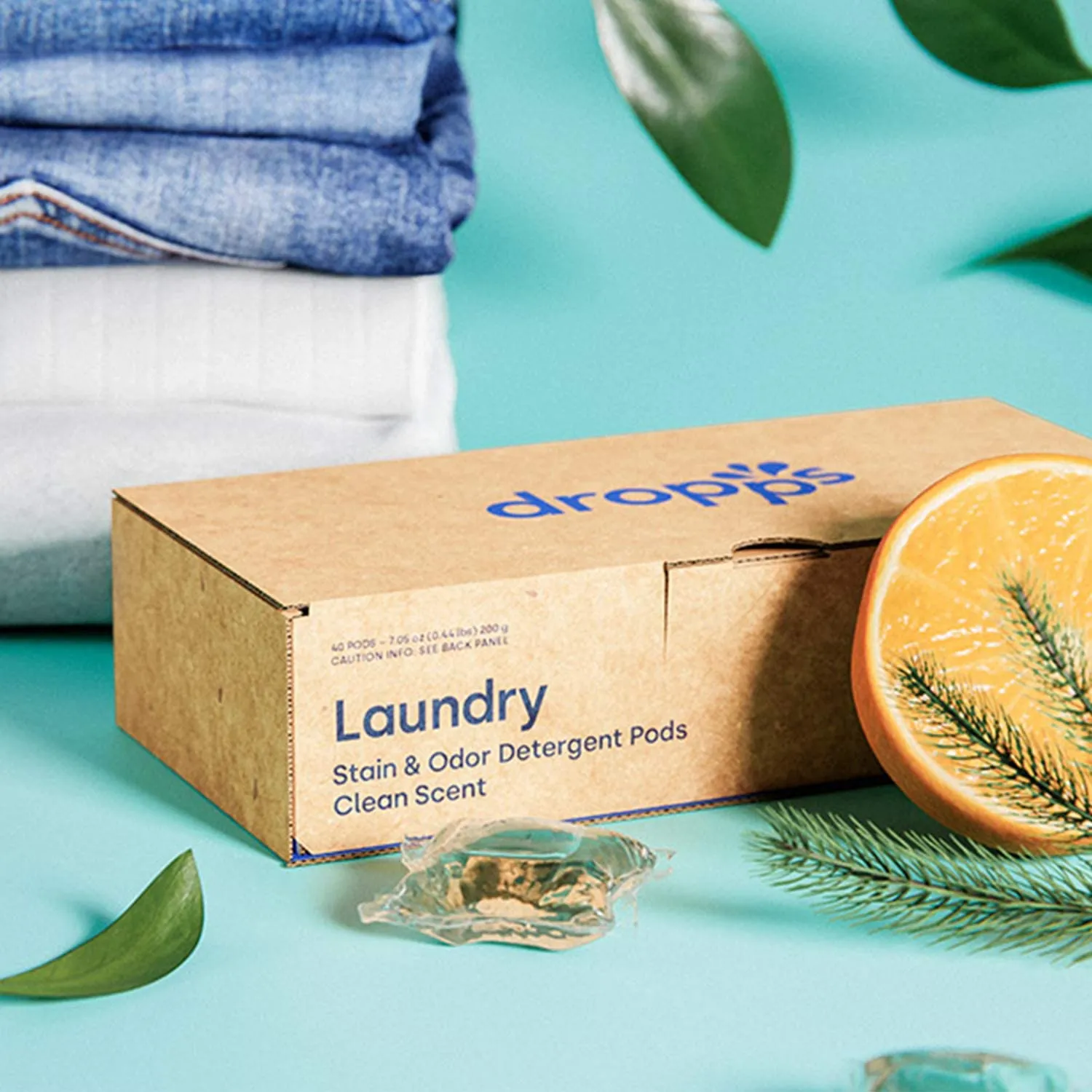 Laundry Detergent Pods, Natural Plant-Based Ingredients, Low Waste Packaging
