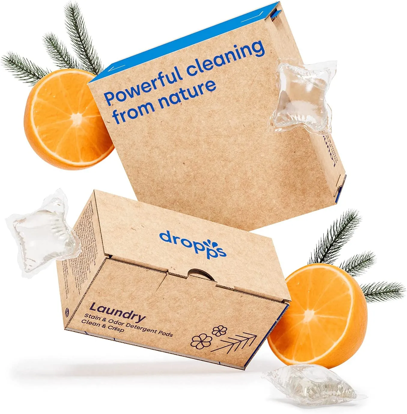 Laundry Detergent Pods, Natural Plant-Based Ingredients, Low Waste Packaging