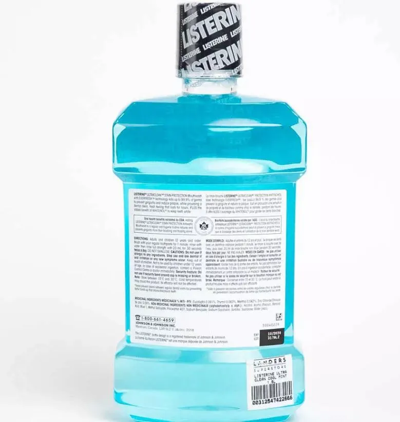 Listerine UltraClean Mouthwash, Arctic Mint,1.5 Liters