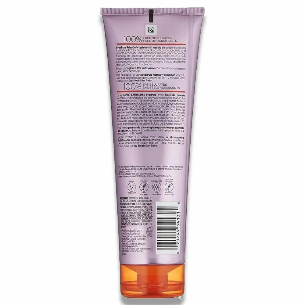 L'Oreal - EverPure Sulfate Free Frizz Defy Conditioner, With Marula Oil - 8.5 oz - 6 Pack