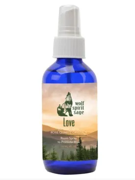 LOVE ROOM SPRAY w/ ROSE QUARTZ  4 OZ