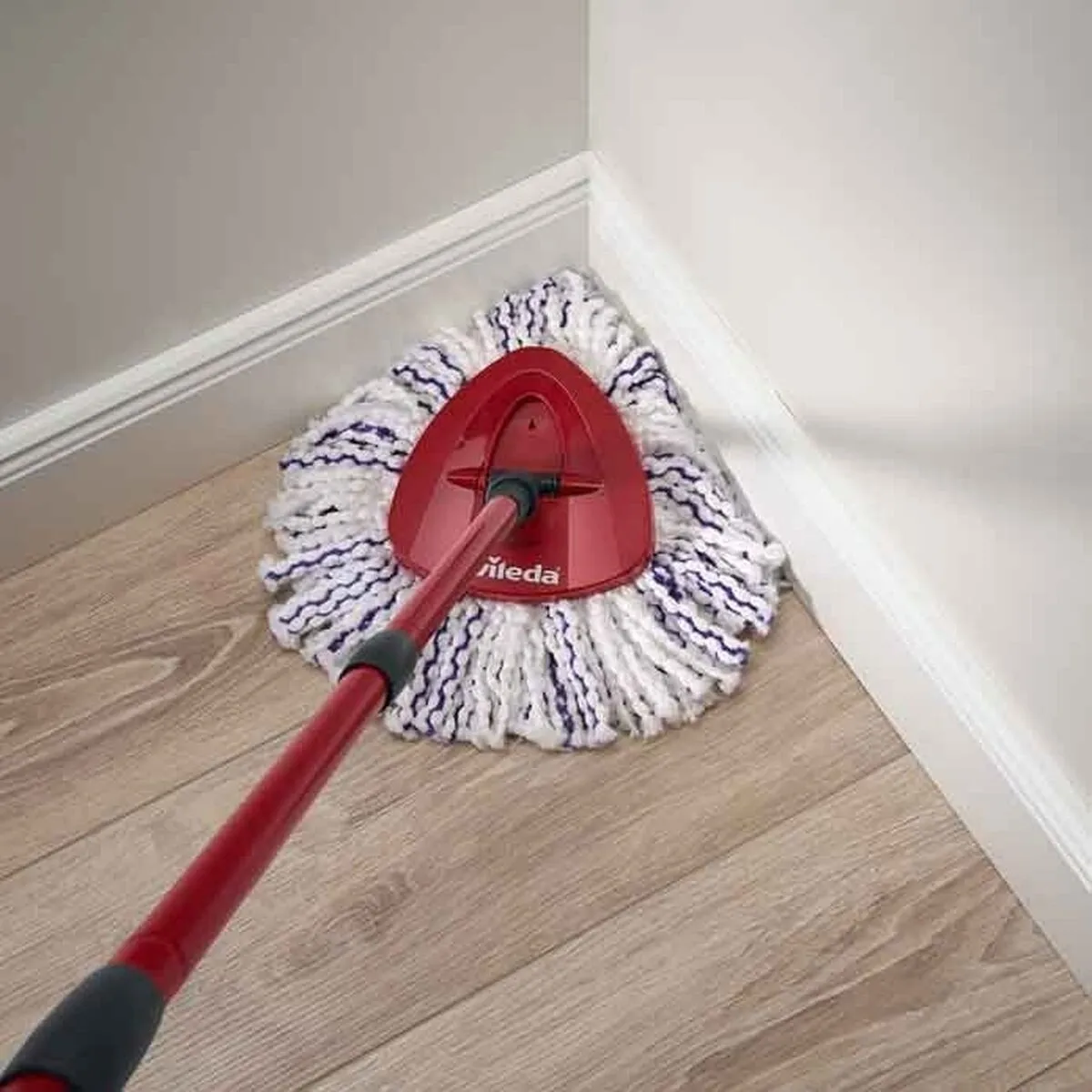 Mop with Bucket Vileda 167751 Black Red Microfibre Plastic