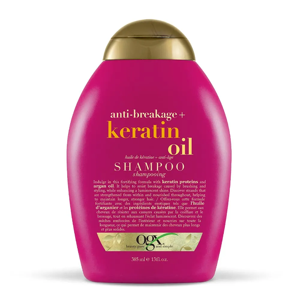 OGX Anti Breakage Keratin Oil Shampoo 13 Oz Each, 4 Pack