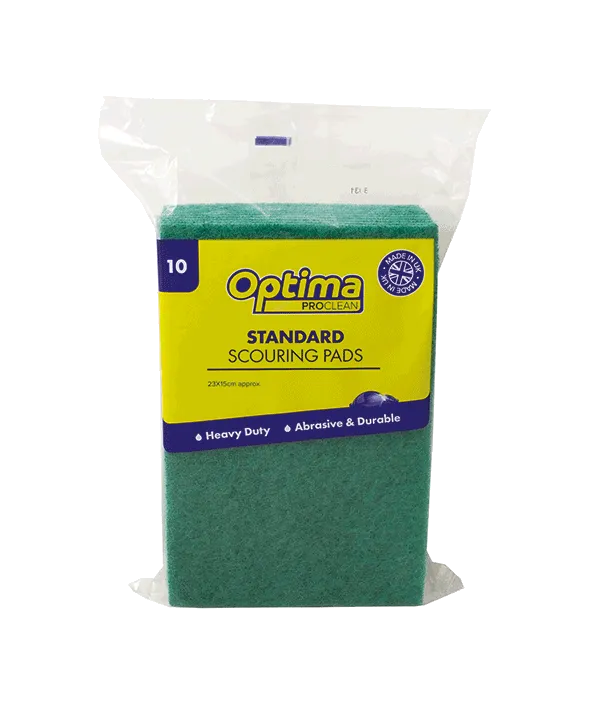 Optima Proclean Green Scouring Pads - Pack of 10
