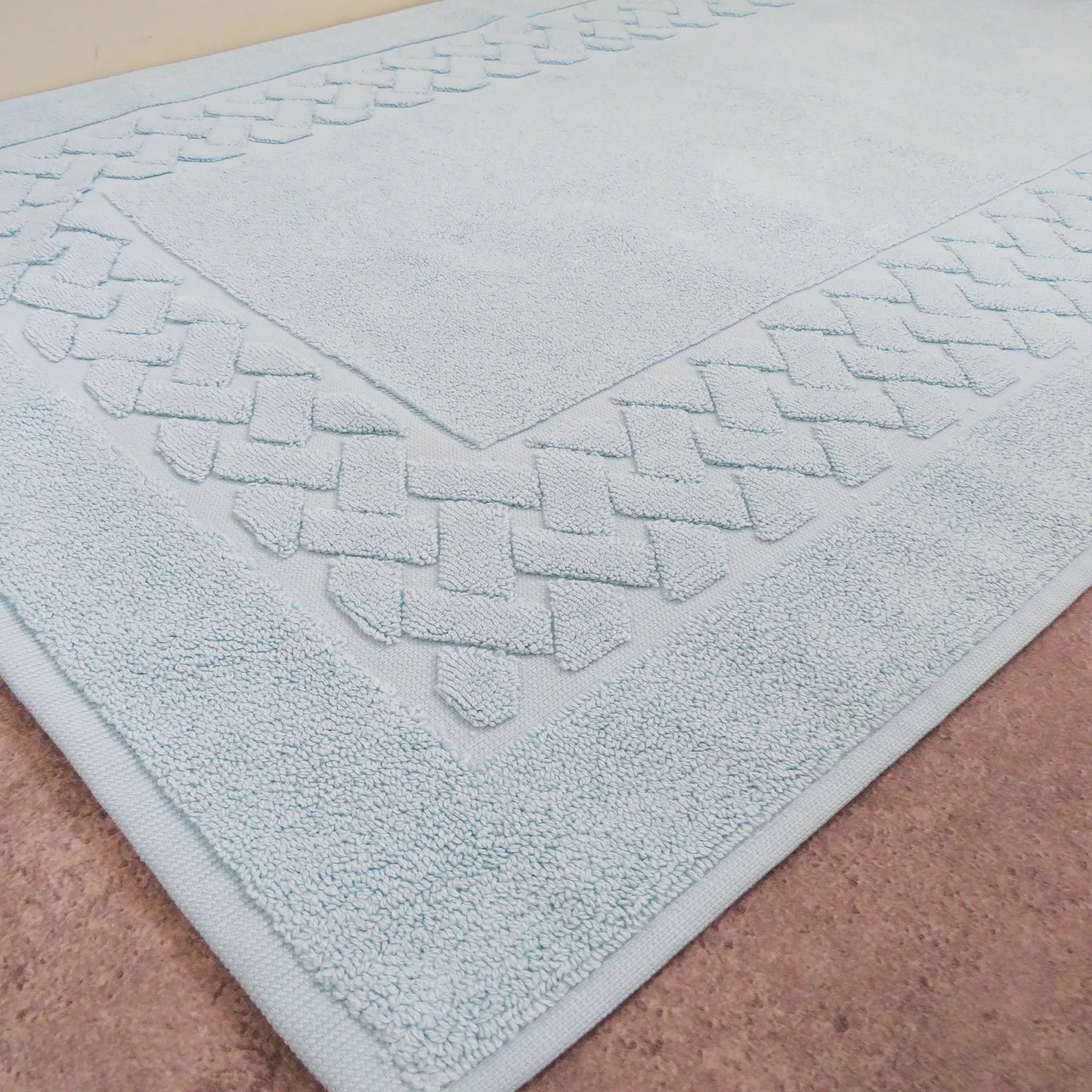 Pale Blue Luxury Cotton Bath Mat