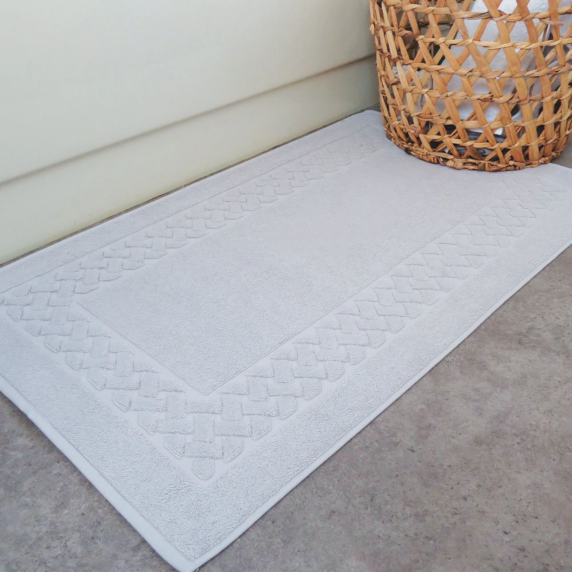 Platinum Grey Luxury Cotton Bath Mat