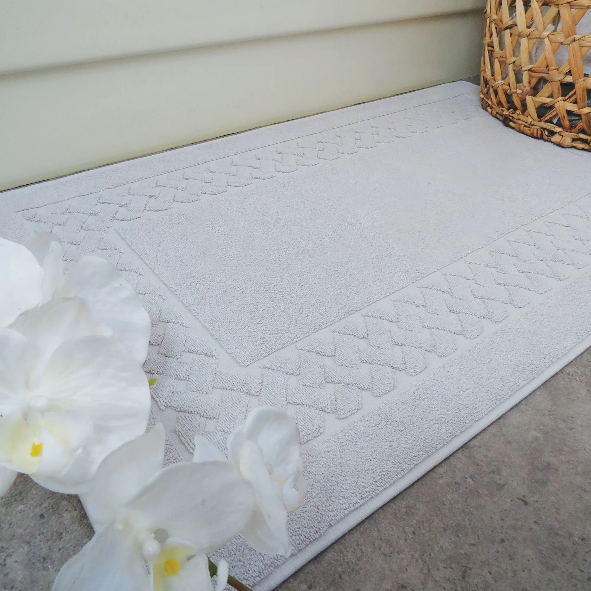 Platinum Grey Luxury Cotton Bath Mat