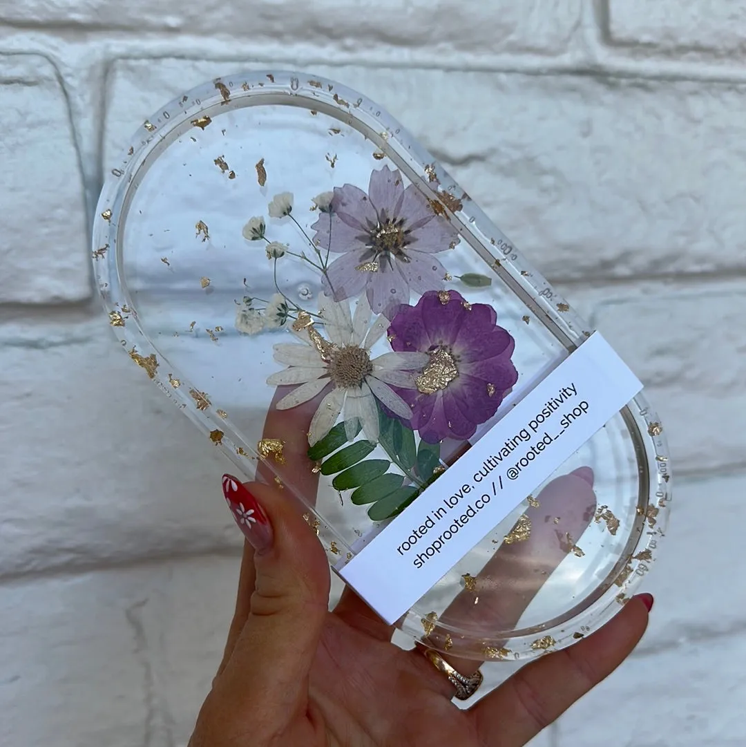 Pressed flower Trinket tray