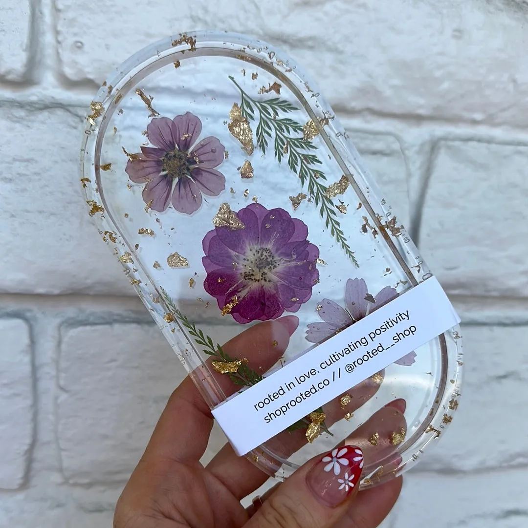 Pressed flower Trinket tray