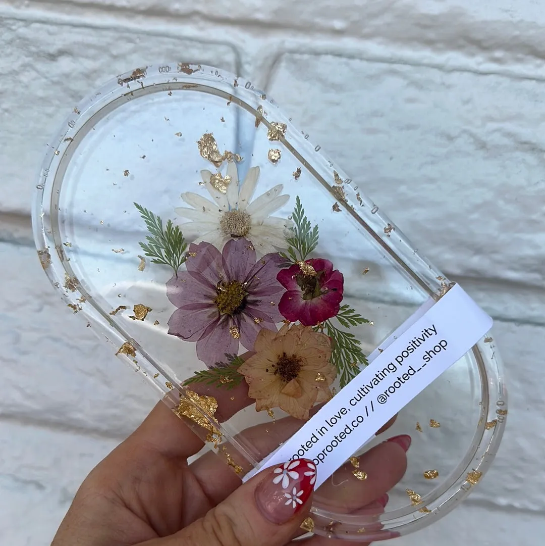 Pressed flower Trinket tray